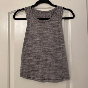 Lululemon criss cross back crop tank top 6 gray
